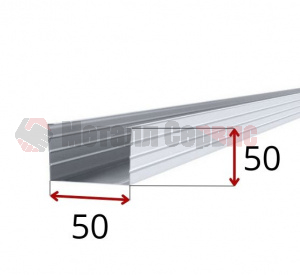 Перегородки на профиле 50 однослойные